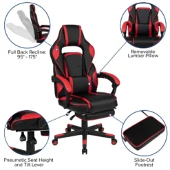 Flash Furniture Gaming Desk With Cup Holder/Headphone Hook & Reclining Back/Arms Gaming Chair With Footrest -Office Furniture GUEST 60890070 f226 4a1b b172 c09c9a0d15f9