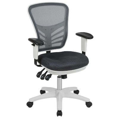 Flash Furniture Mid-Back Mesh Multifunction Executive Swivel Ergonomic Office Chair With Adjustable Arms 22 Flash Furniture Mid-Back Mesh Multifunction Executive Swivel Ergonomic Office Chair With Adjustable Arms - Image 20