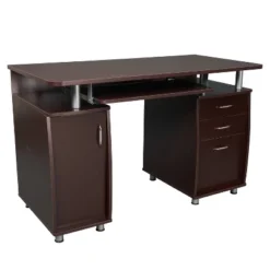 Complete Workstation Computer Desk With Storage Brown - Techni Mobili -Office Furniture GUEST 61f93854 ab14 40ea 8e65 9569f46adbfe
