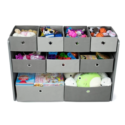 Camden Fabric Toy Organizer With 9 Storage Bins Gray - Humble Crew 4 Camden Fabric Toy Organizer With 9 Storage Bins Gray - Humble Crew - Image 2