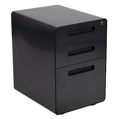 Flash Furniture Ergonomic 3-Drawer Mobile Locking Filing Cabinet With Anti-Tilt Mechanism And Hanging Drawer For Legal & Letter Files 17 Flash Furniture Ergonomic 3-Drawer Mobile Locking Filing Cabinet With Anti-Tilt Mechanism And Hanging Drawer For Legal & Letter Files - Image 15