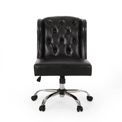 Beltagh Contemporary Wingback Tufted Swivel Office Chair - Christopher Knight Home 10 Beltagh Contemporary Wingback Tufted Swivel Office Chair - Christopher Knight Home - Image 8