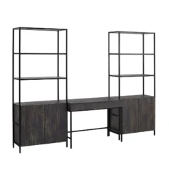 3pc Jacobsen Desk And Large Etagere Set Brown Ash - Crosley 21 3pc Jacobsen Desk And Large Etagere Set Brown Ash - Crosley -Office Furniture GUEST 659a206c 59f1 4b7d 830d f5265fa406f2