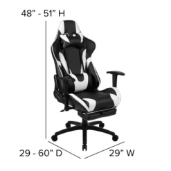 Flash Furniture Gaming Desk And Footrest Reclining Gaming Chair Set - Cup Holder/Headphone Hook/Removable Mouse Pad Top/Wire Management -Office Furniture GUEST 66fe1d85 02bf 4d7e 9dce c288e1495794