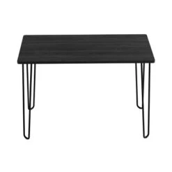 Lavish Home Desk With Hairpin Legs, Woodgrain-Look And Steel Accent, Black 9 Lavish Home Desk With Hairpin Legs, Woodgrain-Look And Steel Accent, Black -Office Furniture GUEST 693e2fb3 967f 4341 bdea 87b81ad1001a