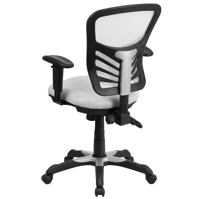 Flash Furniture Mid-Back Mesh Multifunction Executive Swivel Ergonomic Office Chair With Adjustable Arms 8 Flash Furniture Mid-Back Mesh Multifunction Executive Swivel Ergonomic Office Chair With Adjustable Arms - Image 6
