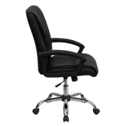 Flash Furniture Mid-Back Black LeatherSoft Swivel Manager's Office Chair With Arms -Office Furniture GUEST 6b2558ed 683e 4a4e a9f2 78f6e18970dc