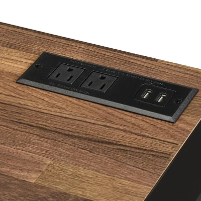 Eriboll Writing Desk With 1 Drawer And USB Plug Sand Black/Natural Tone - HOMES: Inside + Out 7 Eriboll Writing Desk With 1 Drawer And USB Plug Sand Black/Natural Tone - HOMES: Inside + Out - Image 5