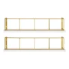 2pk 18" Benbrook Wood And Metal Wall Shelf Set White - Kate & Laurel All Things Decor -Office Furniture GUEST 6c66b02e 9e65 4e38 b3d7 8343d015794f