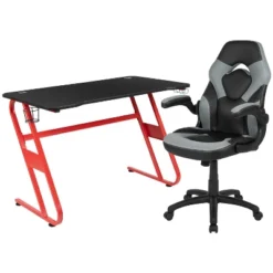Flash Furniture Gaming Desk And Racing Chair Set With Cup Holder And Headphone Hook -Office Furniture GUEST 6deca60e 7433 4e37 9323 b79498f85ebf