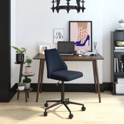 Brittany Office Chair With Casters Linen - Novogratz 4 Brittany Office Chair With Casters Linen - Novogratz - Image 2