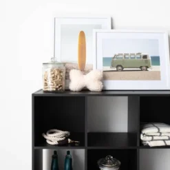 35.43" Langdrew 9 Cube Organizer Black - Signature Design By Ashley -Office Furniture GUEST 7027d8ca 68d5 4de3 b7a4 b289bcb476de