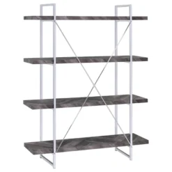 62.5" Grimma 4 Shelf Bookcase Rustic Gray - Coaster 13 62.5" Grimma 4 Shelf Bookcase Rustic Gray - Coaster -Office Furniture GUEST 70863ac8 0dbc 48c9 9456 c907ed751de6