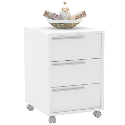 Maia 3 Drawer File Cabinet White - Polifurniture 7 Maia 3 Drawer File Cabinet White - Polifurniture - Image 5