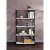 57" Tesadea Bookcase Weathered White/Black - Acme Furniture -Office Furniture GUEST 716d5178 5f23 4095 bb89 9171fa94cda7