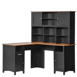 HOMCOM L-Shaped Computer Desk With Storage Shelves, Home Office Desk With Drawers And Cabinets 15 HOMCOM L-Shaped Computer Desk With Storage Shelves, Home Office Desk With Drawers And Cabinets -Office Furniture GUEST 73261c1c d108 4e24 a933 fef8567ce031