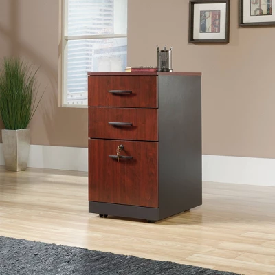 Via 3 Drawer Storage Pedestal Classic Cherry Red - Sauder 3 Via 3 Drawer Storage Pedestal Classic Cherry Red - Sauder