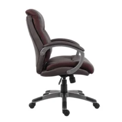 Double Plush Mid Back Executive Chair Brown - Boss Office Products -Office Furniture GUEST 750917eb 93e9 4c77 9575 b73c9fa9c1c7