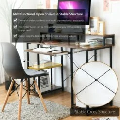 Costway 47'' Computer Desk Writing Study Table W/ Keyboard Tray & Monitor Stand 13 Costway 47'' Computer Desk Writing Study Table W/ Keyboard Tray & Monitor Stand -Office Furniture GUEST 759aae40 1a18 42f9 8f65 b75b5e0185e6