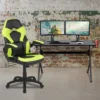 Flash Furniture Gaming Desk And Racing Chair Set With Cup Holder, Headphone Hook & 2 Wire Management Holes 1 Flash Furniture Gaming Desk And Racing Chair Set With Cup Holder, Headphone Hook & 2 Wire Management Holes -Office Furniture GUEST 769d9636 91dc 401d a485 622f447c0c62 1