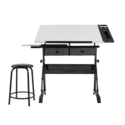 Core Drawing Table And Stool Set Charcoal Black/White - Studio Designs 29 Core Drawing Table And Stool Set Charcoal Black/White - Studio Designs -Office Furniture GUEST 77086ace c907 4ada 88ea a4ab84512e32