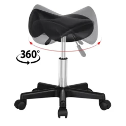 Yaheetech Rolling Saddle Stool Hydraulic Adjustable Salon Chair -Office Furniture GUEST 7722cabc 477f 4130 bc1a c0bd8c525f38