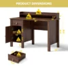 Costway Computer Desk Home Office Writing Workstation W/ Drawer & Hutch -Office Furniture GUEST 7ab1fe3c 240f 4277 9a2e 50d6d5277bfd
