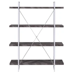 62.5" Grimma 4 Shelf Bookcase Rustic Gray - Coaster 14 62.5" Grimma 4 Shelf Bookcase Rustic Gray - Coaster -Office Furniture GUEST 7ae6121d 3d9b 4920 837b 430986cd756c