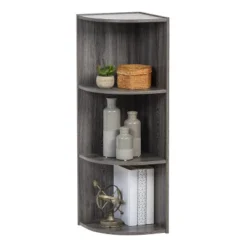 IRIS USA 3-Tier Small Spaces Corner Wood Bookshelf Storage -Office Furniture GUEST 7f33aaec 2ec1 4fb3 9eb4 ba0282a9964f