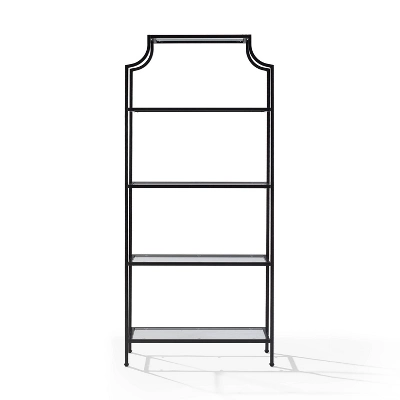 80" Aimee Glass Etagere Oil Rubbed Bronze - Crosley 3 80" Aimee Glass Etagere Oil Rubbed Bronze - Crosley