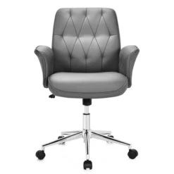 Costway Modern Home Office Leisure Chair PU Leather Adjustable Swivel W/ Armrest 19 Costway Modern Home Office Leisure Chair PU Leather Adjustable Swivel W/ Armrest -Office Furniture GUEST 81106b3b 78c9 4b54 8245 39c6ee53dc6e