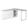 Monarch Specialties Computer Desk, 60"L White / Cement-Look Left/Right Face 1 Monarch Specialties Computer Desk, 60"L White / Cement-Look Left/Right Face -Office Furniture GUEST 82b85e1b 3625 46c9 b59b e828b41d767d
