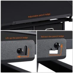 Yaheetech Drafting Table & Stool Set All-in-One Drawing Table -Office Furniture GUEST 838c8093 6c7a 4832 8ee3 833cb18a383c