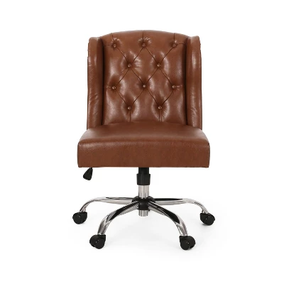 Beltagh Contemporary Wingback Tufted Swivel Office Chair - Christopher Knight Home 9 Beltagh Contemporary Wingback Tufted Swivel Office Chair - Christopher Knight Home - Image 7
