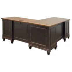 Hartford L Shaped Pedestal Desk Brown - Martin Furniture -Office Furniture GUEST 84ebe287 29c2 42d8 b798 53d7c7d126b2