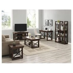 60" Hathaway Wood Veneer Bookshelf/Room Divider Espresso - Room & Joy -Office Furniture GUEST 85aabd54 d253 480a a18e 7950512dee80