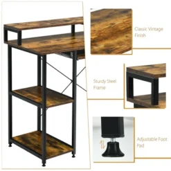 Costway 47'' Computer Desk Writing Study Table W/ Keyboard Tray & Monitor Stand 17 Costway 47'' Computer Desk Writing Study Table W/ Keyboard Tray & Monitor Stand -Office Furniture GUEST 86f1fb5c d115 4cd0 a7b7 353efaa3a8c1