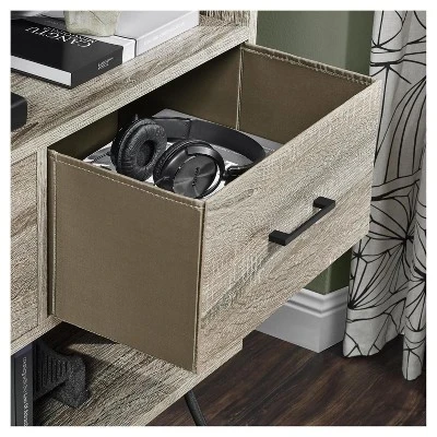 43" Seasons Retro Bookshelf With Bins Sonoma Oak - Room & Joy 5 43" Seasons Retro Bookshelf With Bins Sonoma Oak - Room & Joy - Image 3