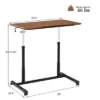 Costway Height Adjustable Computer Desk Sit Stand Rolling Notebook Table NaturalBrownBlack 2 Costway Height Adjustable Computer Desk Sit Stand Rolling Notebook Table NaturalBrownBlack -Office Furniture GUEST 89491476 c2d1 4aa5 80dd 07c3f269403d