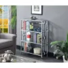 42.75" Town Square Chrome 4 Tier Bookcase Chrome - Breighton Home -Office Furniture GUEST 8afebdae 9045 4d7c 9504 9ccd09197b81