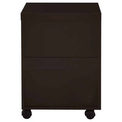 Skylar 3 Drawer Mobile File Cabinet Cappuccino - Coaster 8 Skylar 3 Drawer Mobile File Cabinet Cappuccino - Coaster - Image 6
