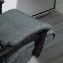 Vinsetto Executive Linen-Feel Fabric Office Chair High Back Swivel Task Chair With Adjustable Height Upholstered Retractable Footrest, Headrest And Padded Armrest 18 Vinsetto Executive Linen-Feel Fabric Office Chair High Back Swivel Task Chair With Adjustable Height Upholstered Retractable Footrest, Headrest And Padded Armrest -Office Furniture GUEST 90385e15 f22b 4da5 8280 0683e04eaa66