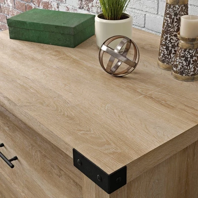 2 Drawer Bridge Acre Rustic Farmhouse Lateral File Cabinet Orchard Oak - Sauder 5 2 Drawer Bridge Acre Rustic Farmhouse Lateral File Cabinet Orchard Oak - Sauder - Image 3