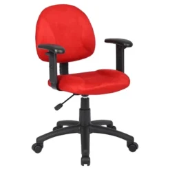 Microfiber Deluxe Posture Chair With Adjustable Arms - Boss Office Products -Office Furniture GUEST 91c47f5f 1589 4333 aac9 705234199428