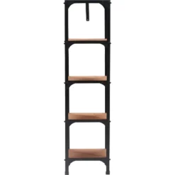 59.25" Overland Bookshelf Wood And Black Metal - Serta -Office Furniture GUEST 91cb6ec1 bc39 43b1 81db 9a82c6425be0