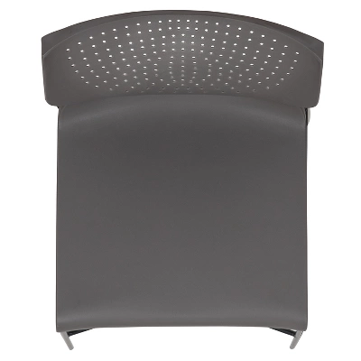Flash Furniture HERCULES Series 661 Lb. Capacity Gray Full Back Stack Chair With Black Powder Coated Frame 10 Flash Furniture HERCULES Series 661 Lb. Capacity Gray Full Back Stack Chair With Black Powder Coated Frame - Image 8