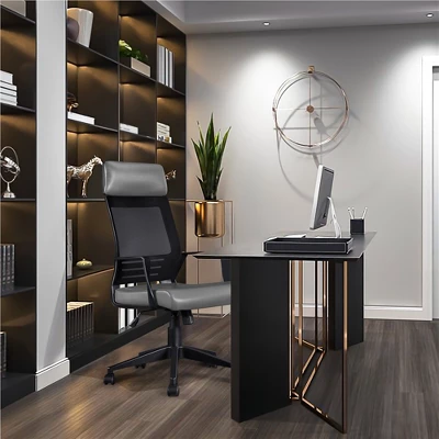 Yaheetech Swivel Office Desk Chair Study Work Chair With Headrest Lumbar Support Rolling Wheels 8 Yaheetech Swivel Office Desk Chair Study Work Chair With Headrest Lumbar Support Rolling Wheels - Image 6