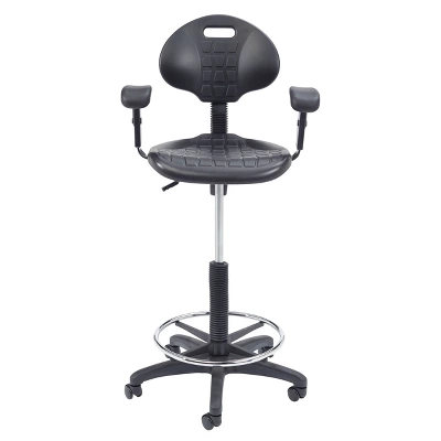 22"-32" Adjustable Height Polyurethane Task Office Chair With Arms Black- Hampden Furnishings 10 22"-32" Adjustable Height Polyurethane Task Office Chair With Arms Black- Hampden Furnishings - Image 8