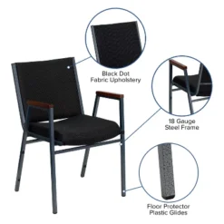 Flash Furniture HERCULES Series Heavy Duty Stack Chair With Arms -Office Furniture GUEST 9798e518 49f9 4d91 bef8 988a79717718