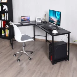 Costway L-Shaped Computer Desk Corner Workstation Study Gaming Table Home Office -Office Furniture GUEST 98004195 2948 4b7c 9786 4e1b9e409a25